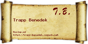 Trapp Benedek névjegykártya